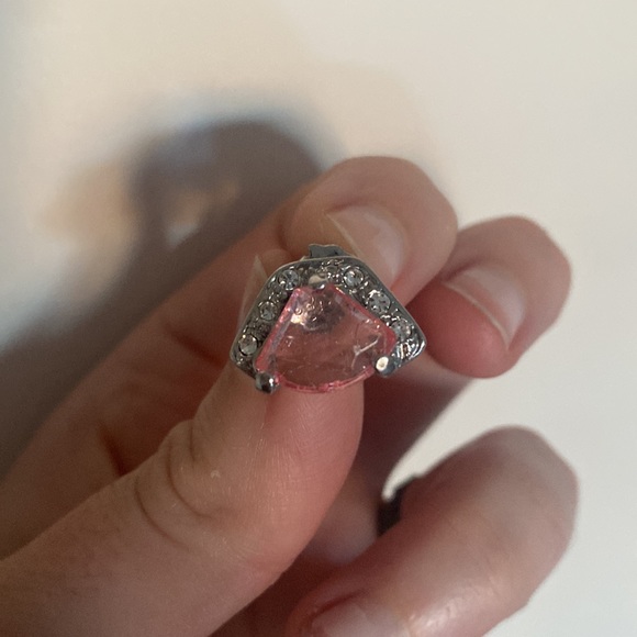 Vintage Avon Pink rhinestones and Faux pink pearl necklace w matching earrings - Picture 5 of 12